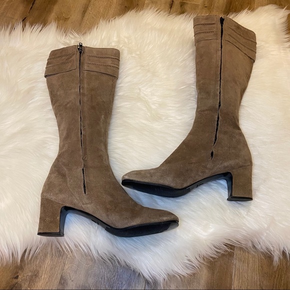 Bally Shoes - Bally Tan Suede Boots Size 8.5